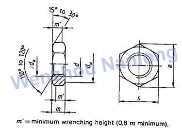 DIN 439 B - Hexagon Nuts - 0,5d Chamfered